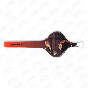 Pinzas de acero inoxidable para depilación de precisión, pinzas profesionales inclinadas con etiqueta privada, instrumentos de belleza - Product Image 3