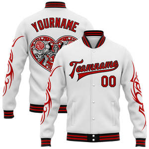 Custom Pink Varsity <b>Jacket</b> <b>Men</b> Plus Size Preppy Style Heat Transfer Printing <b>Letter</b> Pattern Turn-down Collar Regular Sleeve - Product Image 1