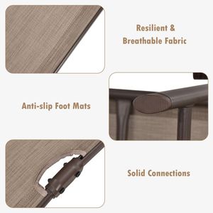 <b>Foldable</b> Patio Chaise <b>Lounge</b> <b>Chair</b> with Comfortable Backrest and Footrest - Product Image 6