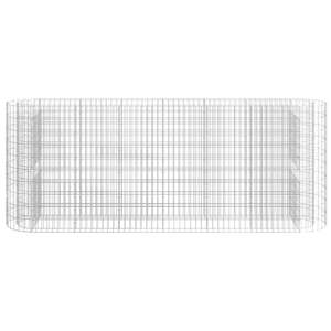 Grand lit de jardin surélevé en gabion en fer galvanisé durable argenté pour aménagements de jardin - Product Image 3