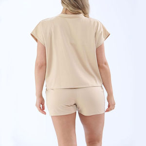 Ensemble Twin de T-shirt et Short de Qualité Supérieure 100% Coton, Ensemble 2 Pièces pour Femmes à Prix Raisonnables, Service OEM Coton - Product Image 2