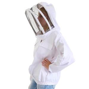 Combinaison d'apiculteur blanche, protection intégrale, voile amovible, respirante, coupe ample, vêtement de sécurité en polyester - Product Image 2