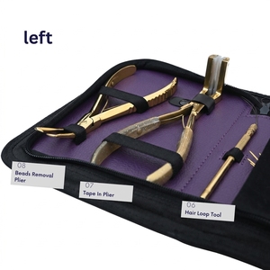 Kit Completo de Extensiones de Cabello para Salón: Almohadilla de Silicona, Alicates de Unión, Enhebrador de Alambre, Tijeras Cortahilos, Pinzas de Pico de Pato, Pinzas de Dedo - Product Image 3