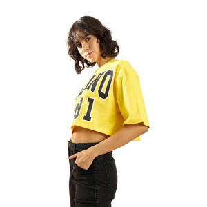 Camisetas de Verano Personalizadas de Algodón 200Gsm para Mujer, Diseño Recortado, Estampado, Corte Holgado, Top Corto de Tela Jersey para Chicas - Product Image 2