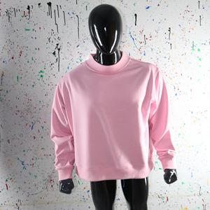 Sudadera rosa con cuello alto 100% algodón, sudadera de cuello ancho URBAN PRODUCTIONS - Product Image 4
