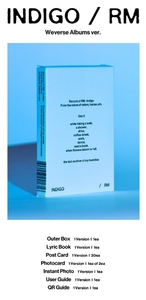 RM (BTS) - INDIGO [เวอร์ชั่นอัลบั้มเวอร์เซส] รุ่นการ์ด QR อย่างเป็นทางการ ไม่มีแผ่นซีดี พร้อมโฟโต้การ์ด โปสการ์ด และคู่มือ QR - Product Image 2