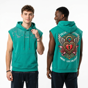 Premium French Terry Men Hoodie Custom High Quality Pullover No <b>String</b> Minimalist Sweatshirt Manufacturer Wholesale Blank <b>Tops</b> - Product Image 4