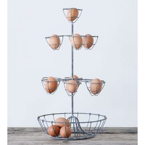 Support vertical pour œufs en fer, pour une utilisation efficace de l'espace sur le comptoir, permettant un stockage maximal avec un empreinte minimale - Product Image 2