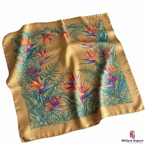 Écharpe carrée personnalisée de qualité supérieure, bandana en tissu doux et léger, fabricant de textiles OEM ODM, produits textiles personnalisés de Bali - Product Image 4