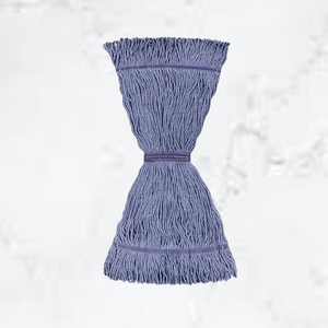 Cabezal de Mopa de Algodón Azul Resistente KSR con Costuras Reforzadas y Extremo con Banda de 2 Pulgadas - Product Image 1