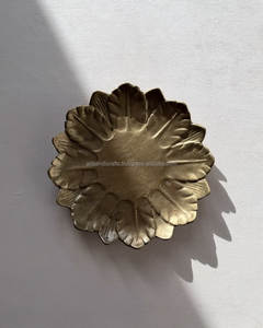 Decorative Brass Vanity <b>Tray</b> for <b>Perfume</b> & Cosmetics Vintage Metal Jewelry Display Plate Wholesale Exporter India - Product Image 4