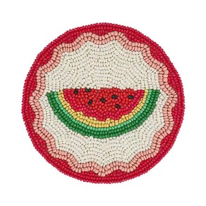 CRYSTAL CRAFT - Juego de 4 Posavasos Bordados con Cuentas Multicolores Hechos a Mano, Diseño de Lujo para Mesa de Té - Product Image 6