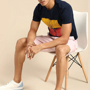 T-shirt imprimé en coton 100% pour homme, coupe ample, manches courtes, prix bas, respirant et léger - Product Image 6
