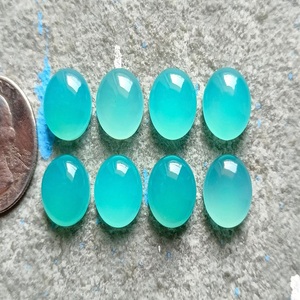 Calcedonia Paraíba Natural, Cabujón Redondo, Piedra Preciosa Suelta, Azul Verde, Pulido Liso, Tamaño Calibrado, Piedra para Joyería - Product Image 1