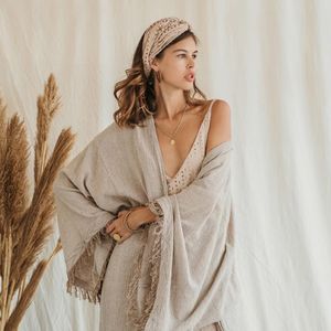 Robe Kimono Cardigan pour Femme, Cape Tribal Ibiza, Robe Bohème, Robe de Plage en Coton Brut, Cache-maillot de Bain, à Prix de Gros - Product Image 3