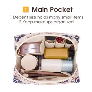 Graziosa Pochette con Cerniera, Borsa da Viaggio per Trucchi per Donne e Ragazze, Piccola Borsa Cosmetica con Scomparti per Borsetta e Uso Domestico - Product Image 4