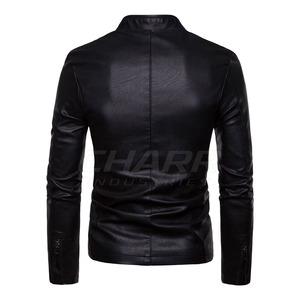 Chaqueta de Cuero Vacuno para Hombre, Nueva Moda, Resistente al Viento, Chaqueta de Invierno con Logotipo Frontal - Product Image 2