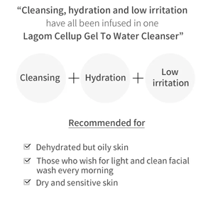 Lagom Cellup Cream Water Cleanser Anti-rides Nettoyant visage hydratant doux Démaquillant Tous types de peau Sans parfum - Product Image 6