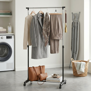 Modern Metal Coat Rack Portable Freestanding Design for <b>Laundry</b> Room Home Furniture - Product Image 2