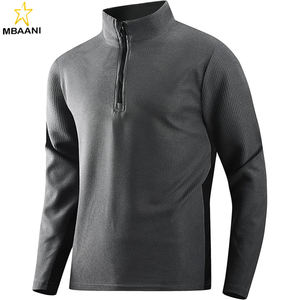 เสื้อโปโลแขนยาวผู้ชายแบบมีซิป ลายบล็อกสีสัน สำหรับผู้ชาย - Product Image 1