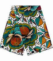 Último Modelo, Tela Africana de Batik Orgánico Tejido de Alta Calidad, 100% Algodón, con Estampado Brillante, para Vestidos Capulana
