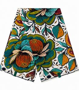 Último Modelo, Tela Africana de Batik Orgánico Tejido de Alta Calidad, 100% Algodón, con Estampado Brillante, para Vestidos Capulana - Product Image 1