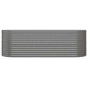 Lit surélevé de jardin en acier enduit de poudre de 88.2 "x 31.5" x 26.8 "dans des fournitures de jardin grises - Product Image 3