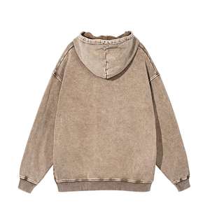 Sudadera con capucha extragrande para hombre, con lavado ácido, estampado en relieve, de invierno, de forro polar, con serigrafía, ropa personalizada - Product Image 2