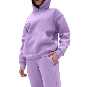 High Quality Women's Tracksuit <b>One</b> Set Casual Custom Design OEM Service Polyester/Cotton <b>Fleece</b> Waterproof - Product Image 4