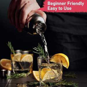 Juego de Coctelería de Acero Inoxidable Moderno, Coctelera para Martini, Colador, Kit de Barman, Herramientas para Fiestas, Hecho a Mano, Venta al Por Mayor del Fabricante - Product Image 5
