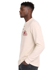 Maglia Henley Waffle con Stemma Kappa Alpha Psi, Abbigliamento per Fraternità Greca, Design Classico, Comfort Premium e Vestibilità Elegante - Product Image 3