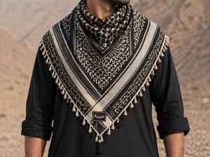 Custom Cotton Shemagh Scarf Premium Quality Formal Keffiyeh Breathable Desert <b>Head</b> <b>Wrap</b> Arab Square Soft Lightweight - Product Image 5