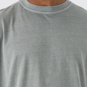T-shirts pour hommes à double manches effet délavé, les plus vendus, avec faible MOQ, en tissu doux, idéaux pour l'été et l'extérieur - Product Image 6