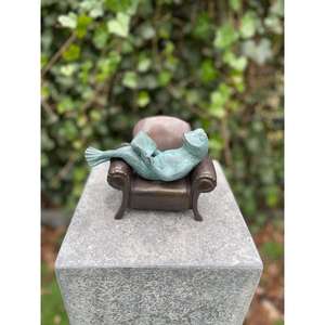 Escultura Antigua de Rana con Sofá de Bronce, Figura Decorativa para Mesa de Sala de Estar - Product Image 4