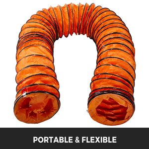 Tubo Flessibile in PVC da 25 Piedi con Gancio a S e Supporto in Acciaio, 8 Pollici, Componenti per Ventilatori e Aspiratori - Product Image 3
