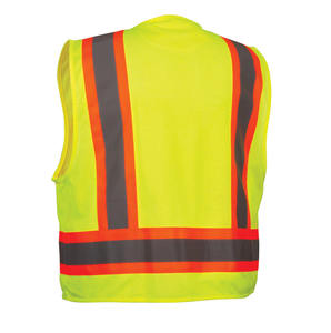 Gilet de sécurité confortable et respirant avec bandes réfléchissantes haute visibilité pour les travailleurs de chantier en extérieur – Gilet pour hommes - Product Image 4