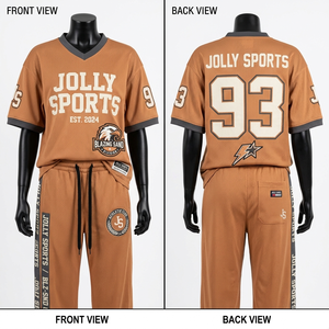 Women premium polyester <b>mesh</b> tracksuit GSM breathable brown black panel striped jersey pant <b>set</b> heat transfer logo Women's <b>Sets</b> - Product Image 4