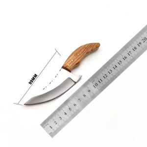 Couteau de chasse personnalisable 2023 en acier Damas de haute qualité, fait main, pour la survie et le camping, couteau de poche avec manche en bois, OEM industriel - Product Image 2