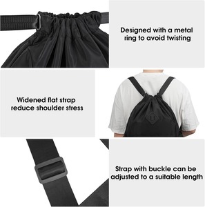 Custom Drawstring Sports Gym Bag With Shoe Compartment Water Resistant <b>Large</b> Capacity Backpack Mesh Pockets For Men Women Travel - Product Image 4