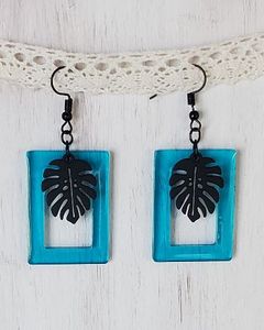 Pendientes de Resina de Alta Calidad al por Mayor, Pendientes Cuadrados Irregulares Transparentes, Joyería de Moda Hecha a Mano - Product Image 3