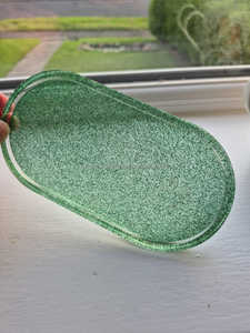 Resin Trinket <b>Tray</b> Handmade Oval Jewelry Dish Made <b>Black</b> Resin Luxury Eco-Friendly Plate & <b>Serving</b> <b>Tray</b> Home Decor Fruit - Product Image 3