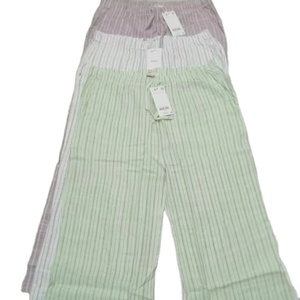 Pantalones de mujer de cintura alta con estampado de verano transpirable suave, pantalones largos informales con cierre de cintura elástica con pierna ancha para ropa de calle - Product Image 2