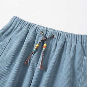 Pantalones de chándal anchos de algodón grueso con cordón para hombre, estilo urbano, holgados, informales, al por mayor - Product Image 6