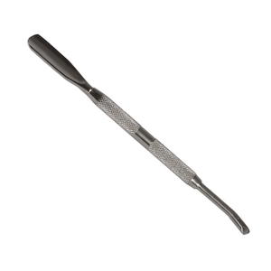 Empujador de uñas plateado de doble punta con agarre suave para el cuidado diario de las uñas, herramienta para uso en salón y manicura en casa y salón. - Product Image 1
