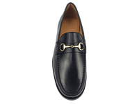 Mocassins noirs pour hommes à bout fermé, chaussures de bureau et de carrière à enfiler, semelle extérieure en caoutchouc antidérapante avec coussin d'air, logo gravé, toutes saisons