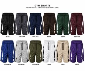 <b>Men's</b> <b>Brown</b> Solid Color Canvas Fabric Casual Knitted Drawstring Waist <b>Shorts</b> Pockets Breathable Quick Dry Anti-Wrinkle - Product Image 6