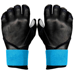 Customizable Leather Batting Gloves with Hook and Loop Closure Lightweight Design and Enhanced Grip Surface for <b>Athletes</b> - Product Image 1