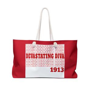 Devastating Diva 1913 Weekender Tote <b>Bag</b> DST Sorority Travel <b>Bag</b> Soror Graduation Birthday Gift Tote - Product Image 3