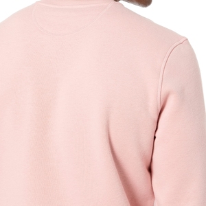 <b>Men's</b> <b>Pink</b> Stand Collar Pullover <b>Sweatshirt</b> Regular Fit Knitted Cotton Casual Solid Color Winter Wear Eco-Friendly Breathable - Product Image 6