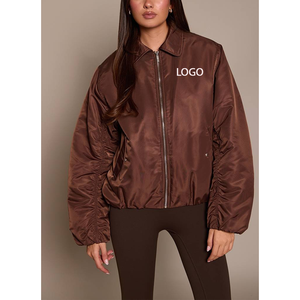 Chaqueta Cortavientos de Nailon OEM/ODM con Bolsillos Laterales, Informal, para Primavera/Verano, Tallas Grandes, Protección Solar, Ligera, Estilo Bomber para Mujer - Product Image 5